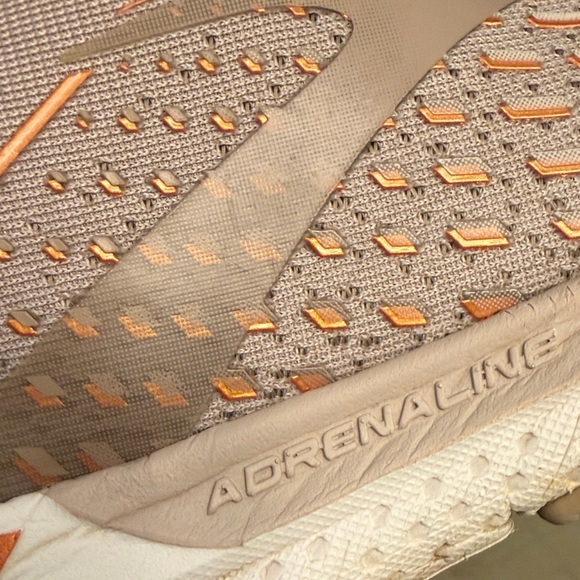 Women's Brooks Adrenaline 21 Athletic Sneakers - Gray and Copper - Picture 8 of 9